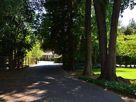 Private entry road at property