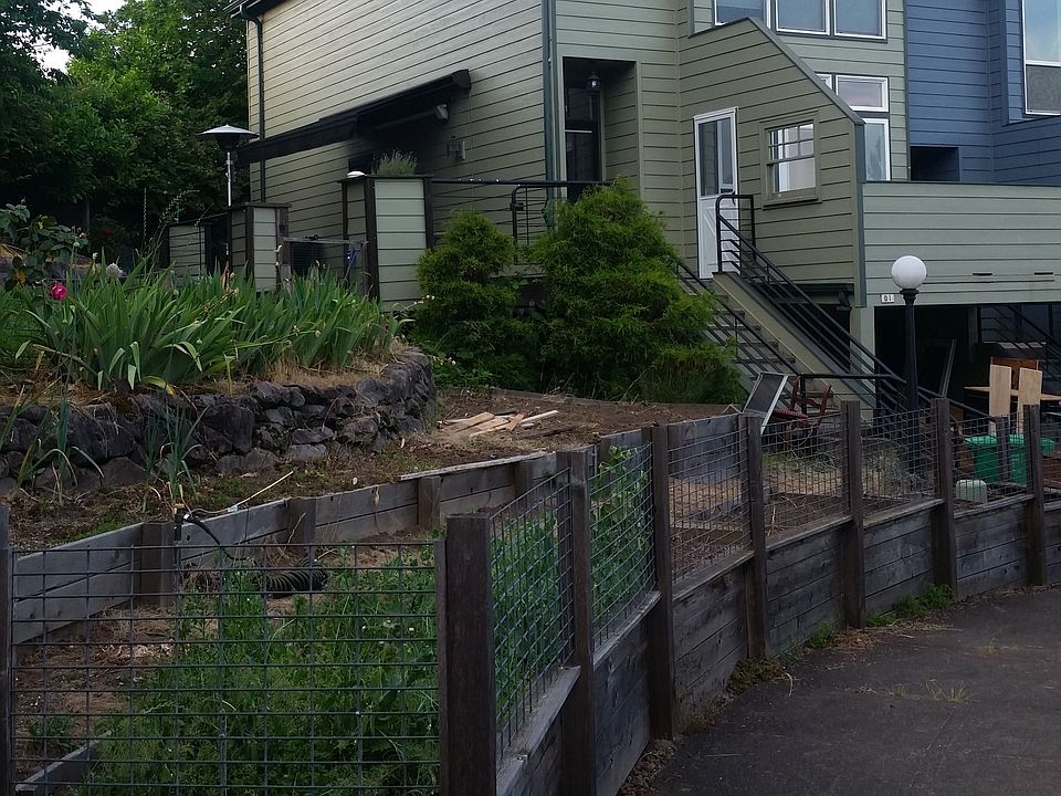 Front of house, garden in foreground
