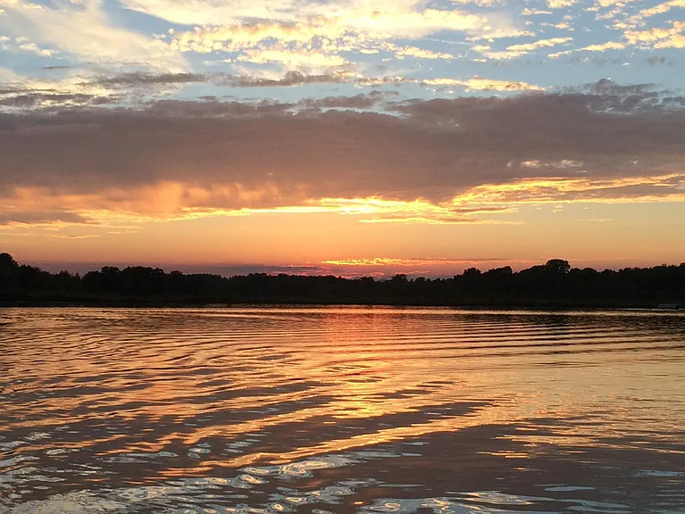 Sunset over Bass Lake