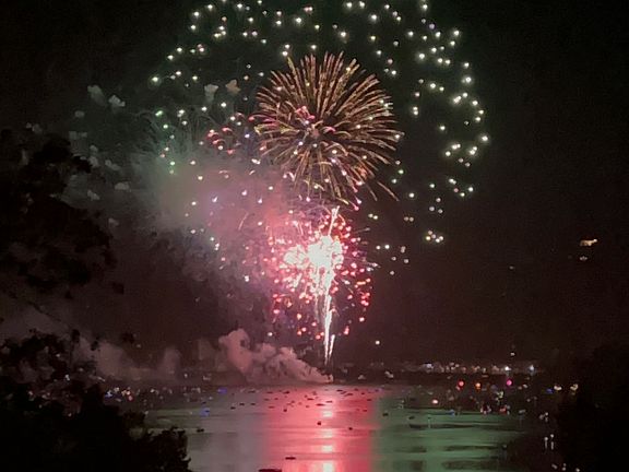 No crowds! The best views for fireworks never leaving the house.