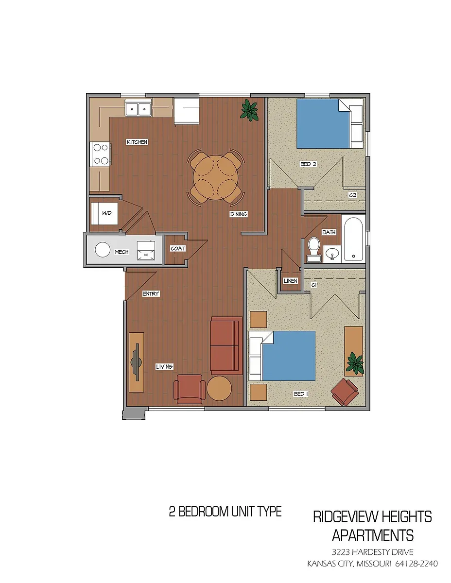 Floor plan 2 Bedroom