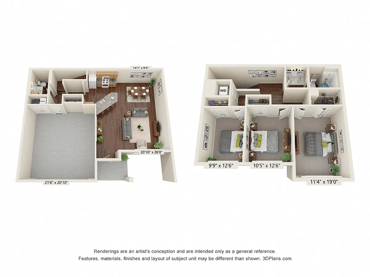 Floor plan 3T - Townhome