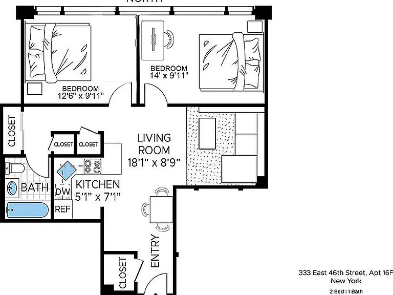 333 E 46th St #16F — Photo 8