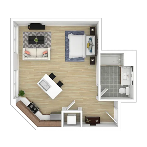 Floor plan Studio D