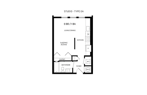 Floor plan Canary - Studio
