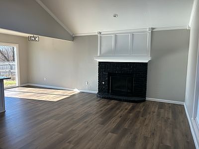 Living room with fireplace