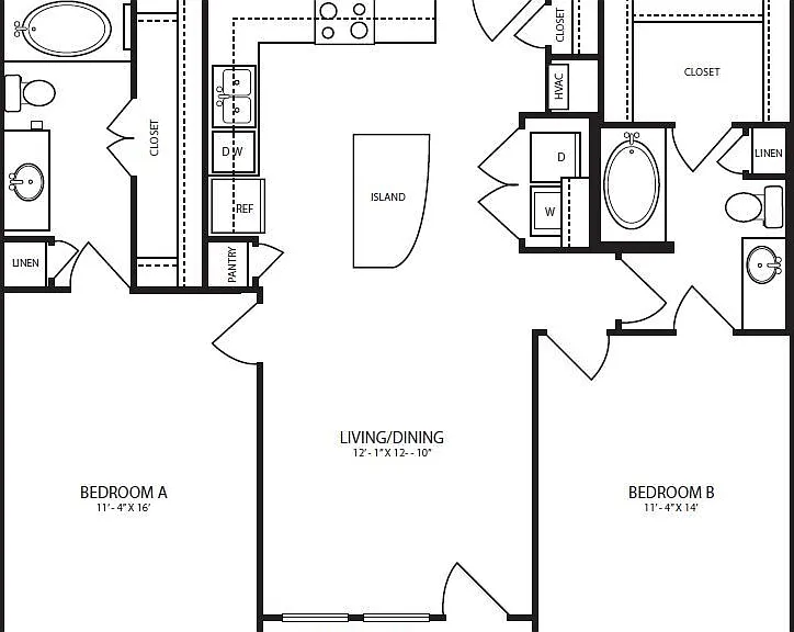 Landmark On Lovers - B2-3 - 2 Beds - 2 Baths - 1062 Sq. ft.
