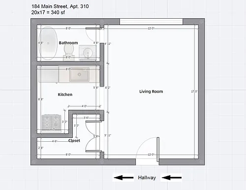 Floor plan Standard Studio