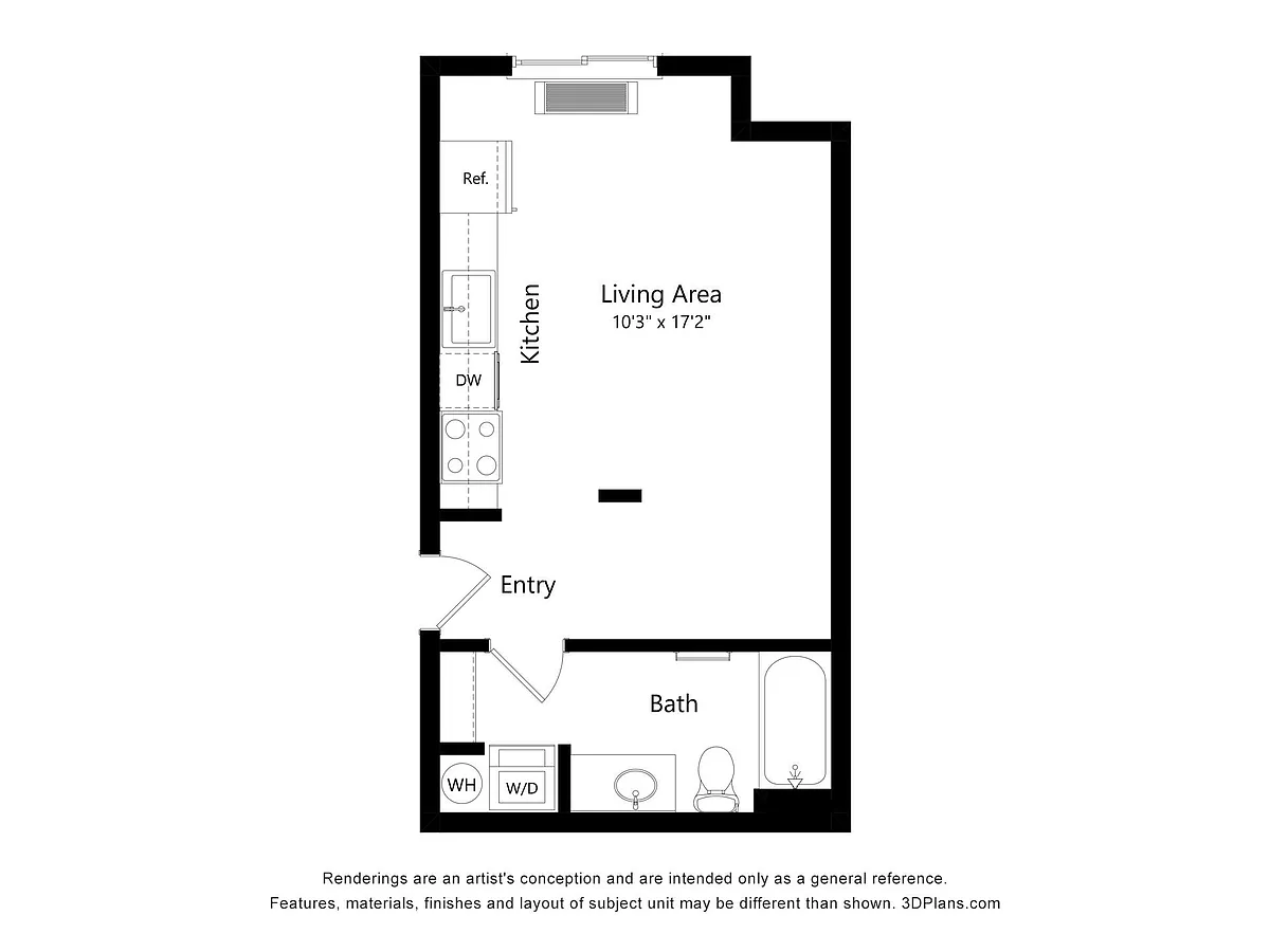 Floor plan Studio F2