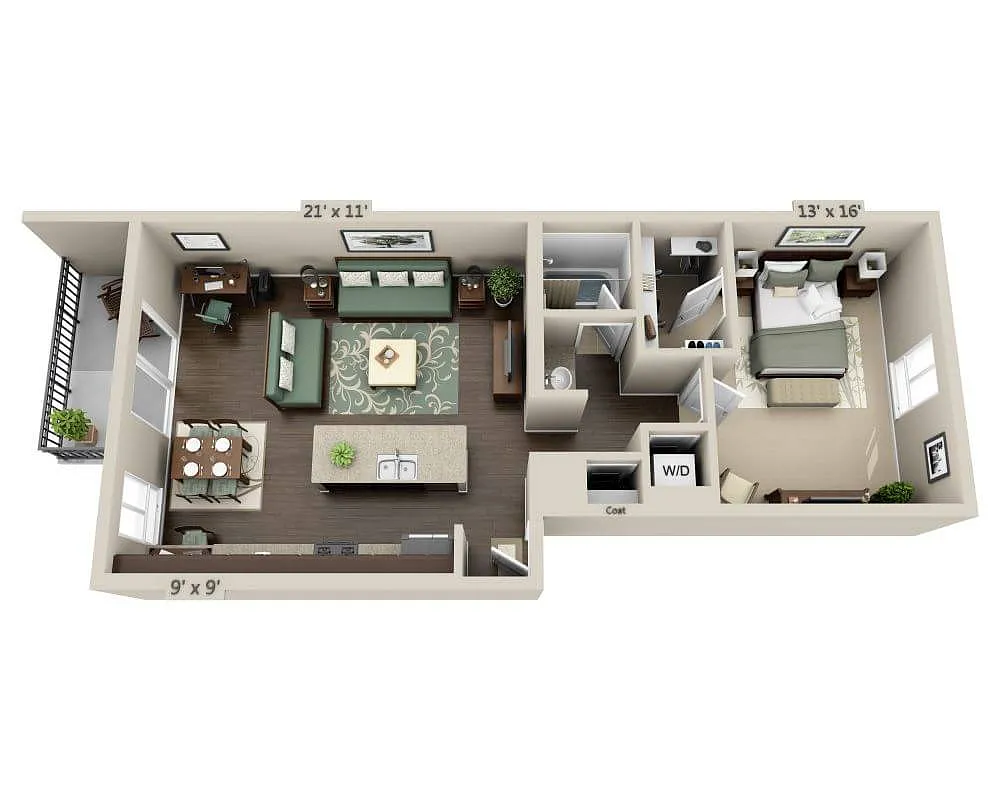 Floor plan A1D-R