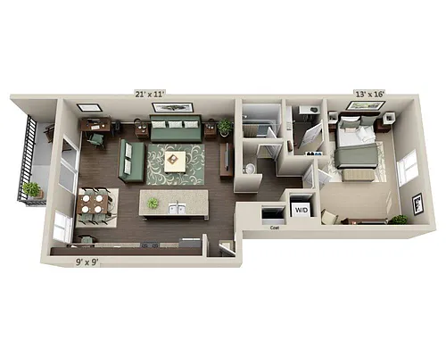Floor plan A1D-R