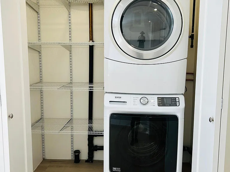 Dedicated full-size washer/dryer in unit