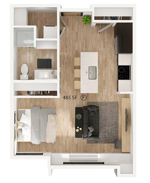 Floor plan Studio B