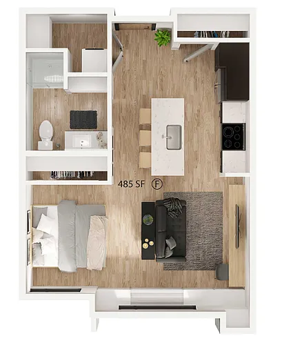 Floor plan Studio B