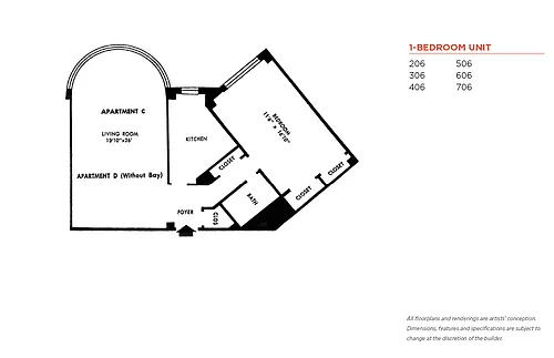Floor plan One Bedroom