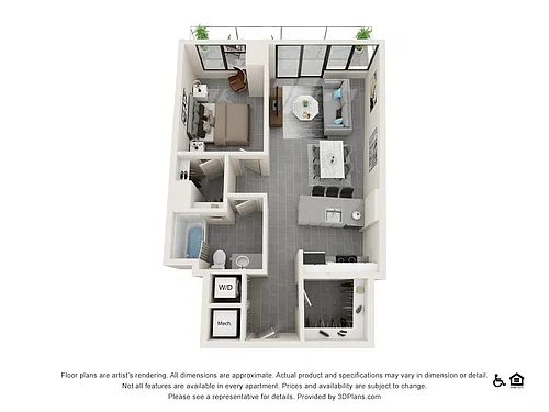 Floor plan One Bedroom B