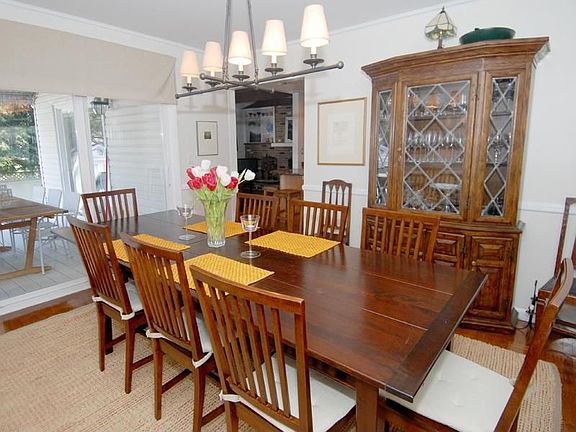Dining Room with View to Deck Porch