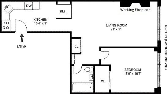 3rd image of 331 W 14th St APT 7C