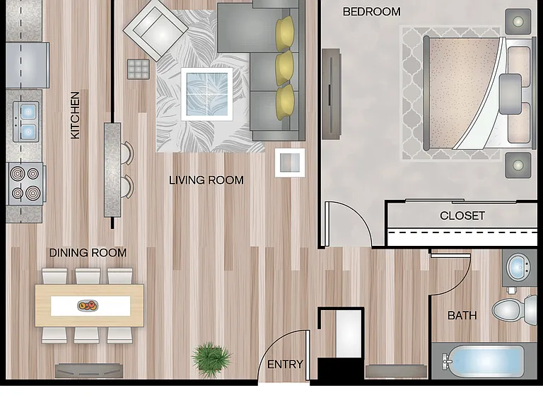 1 Bedroom 1 Bedroom