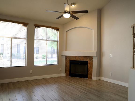 Living room with nice vaulted ceiling
