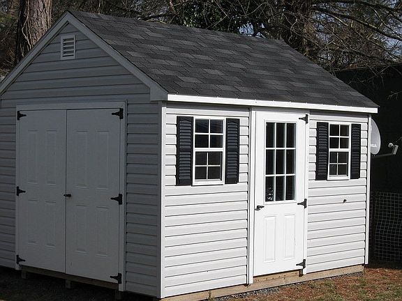 Shed in backyard