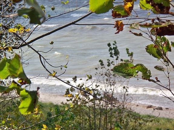 View from beach stairs