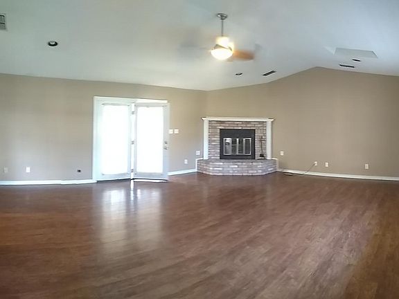 Large living room with fireplace