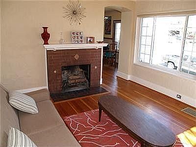 Living room fireplace