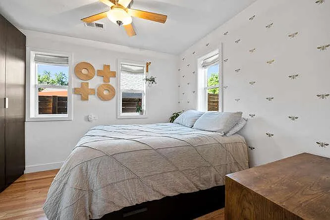 Larger of two bedrooms