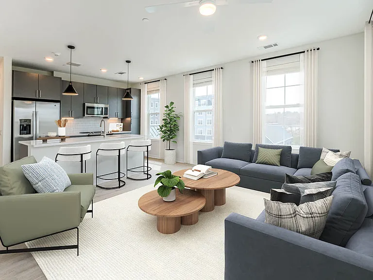 Living Room with Hard Surface Flooring