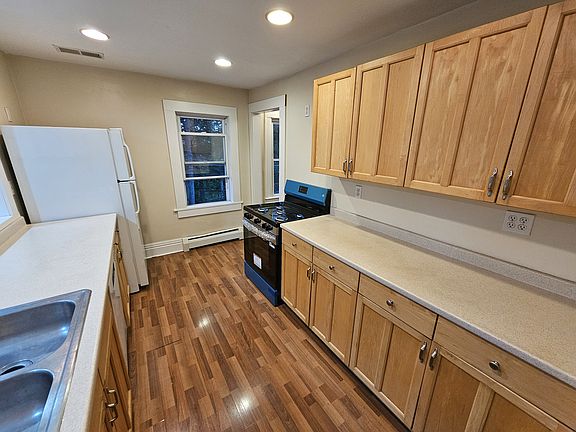 Kitchen with new stove