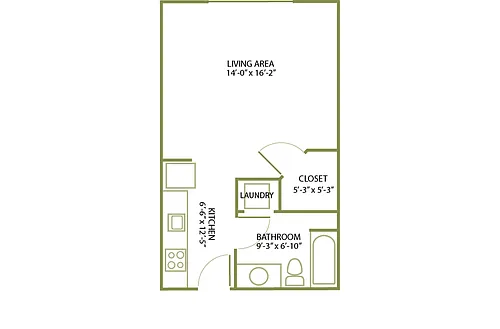 Floor plan Studio-A2