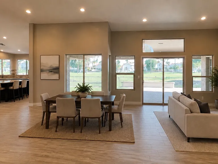 Family and Dinning Room Sample Decor
*Home is unfurnished.
