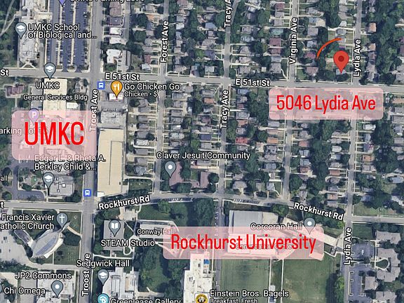 Easy walk to both Rockhurst University and UMKC