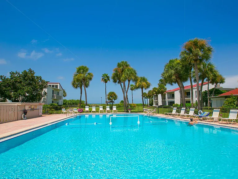 One of the largest pools in Venice, which is heated and cooled to the perfect temperature all year.