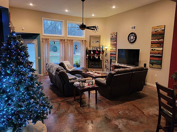 Wood burning fireplace