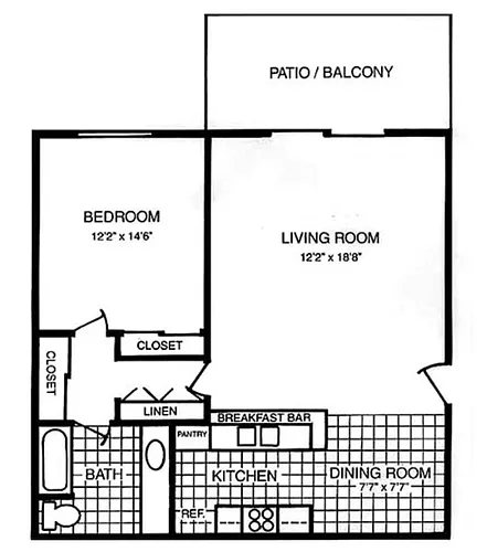 Floor plan 1 Bedroom