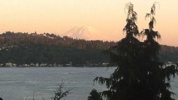 Mt. Rainier sunset view