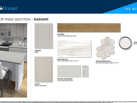 Light grey cabinets and quartz countertops