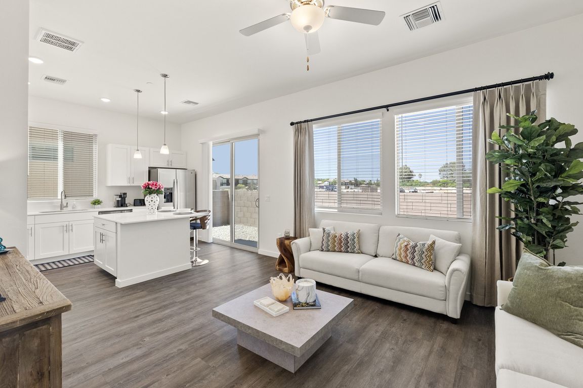 Two Bedroom Tortolita Floorplan Living Room and Kitchen