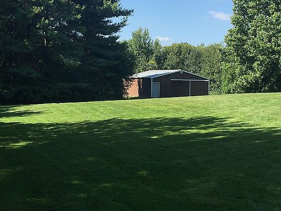 Front view of pole barn