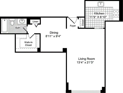Floor plan Studio E
