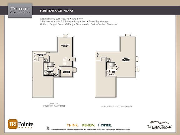 Residence Two Options Floorplan