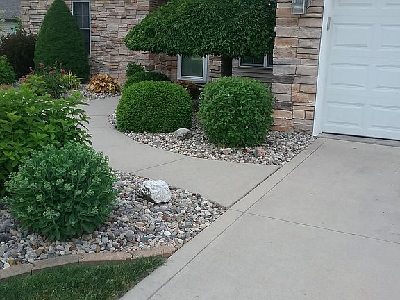 landscaped entry