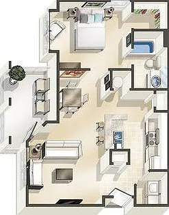 1D-R Floor Plan 1D-R Floor Plan