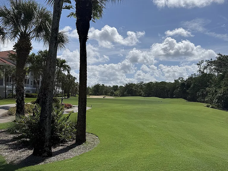 View of the fairway right behind your condo patio view