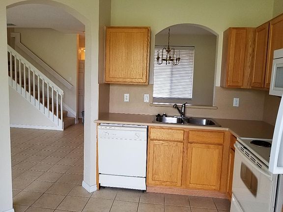 Kitchen area with Arched wall