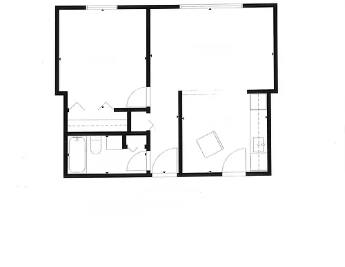 Floor plan 1 bed