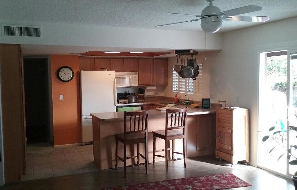 Tile floors in kitchen