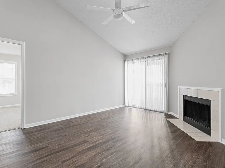 Living room with fireplace
